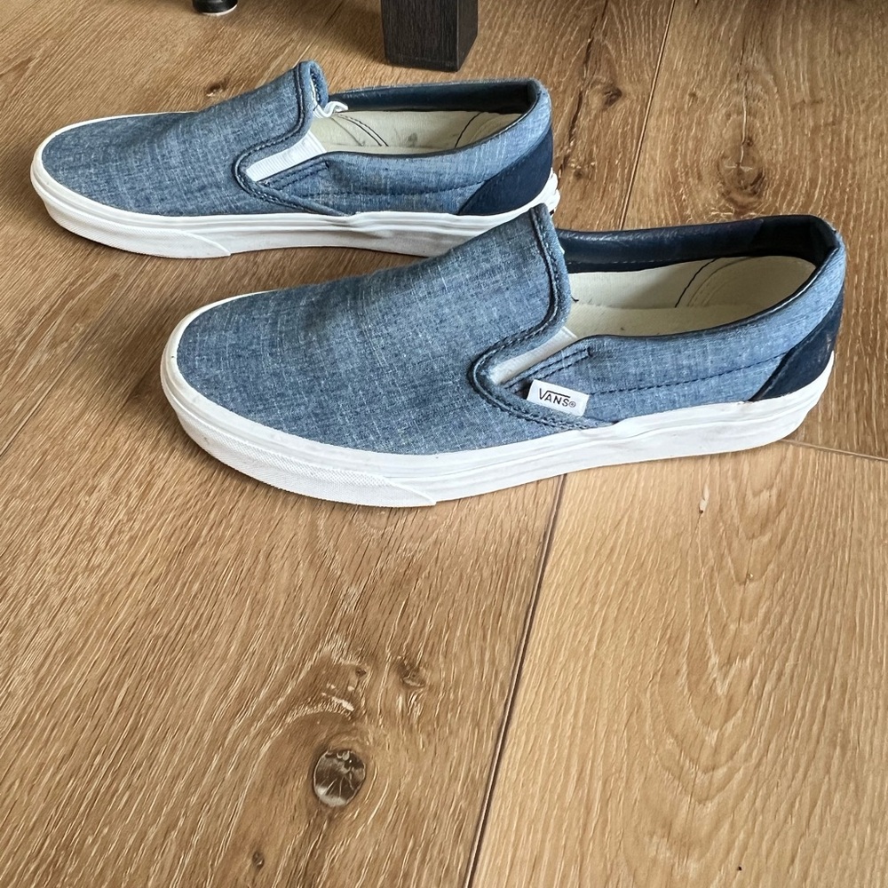 Vans Chambray Blue Women's Slip-On Loafers